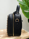 Sac matelassé chaine noir
