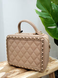Sac matelassé chaine beige