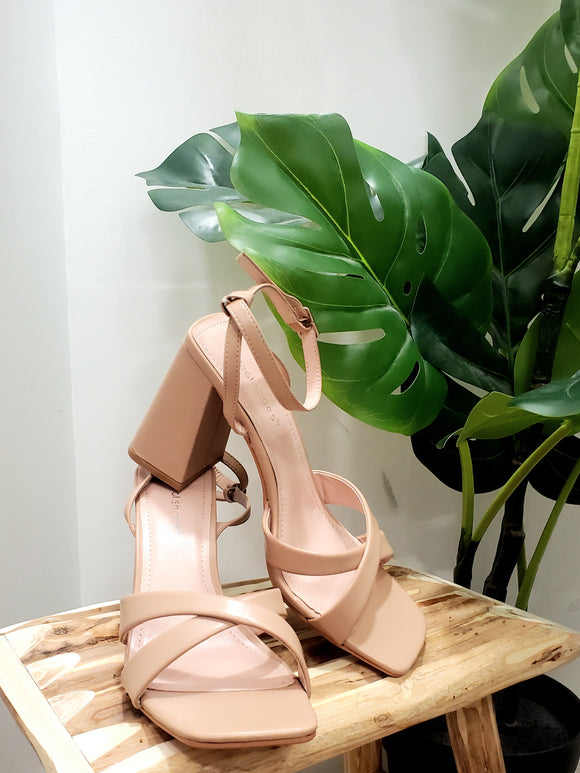 Sandales beige sales a talon
