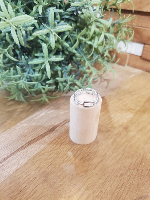 Bague gourmette colorie Argent