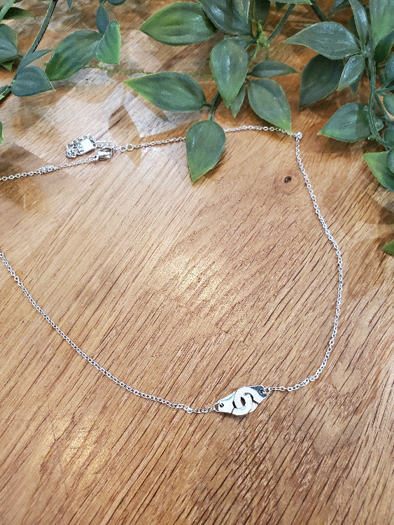 Collier pendentif menottes. colorie Argent 