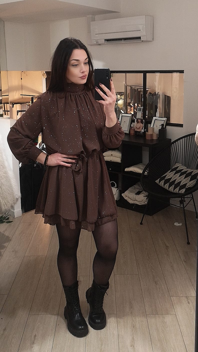 Robe voile scintillant