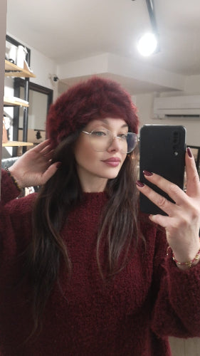 bandeau- fausse fourrure- froid- chapka- bonnet- hivers- mode- femme-porté- fashion- boutique- shop- mode- Mc2- Enghien