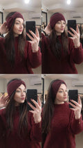 bandeaux- bonnet-hivers- froid- cache oreille- nœud- maille- mc2- enghien- boutique- femme- mode- fashion- store