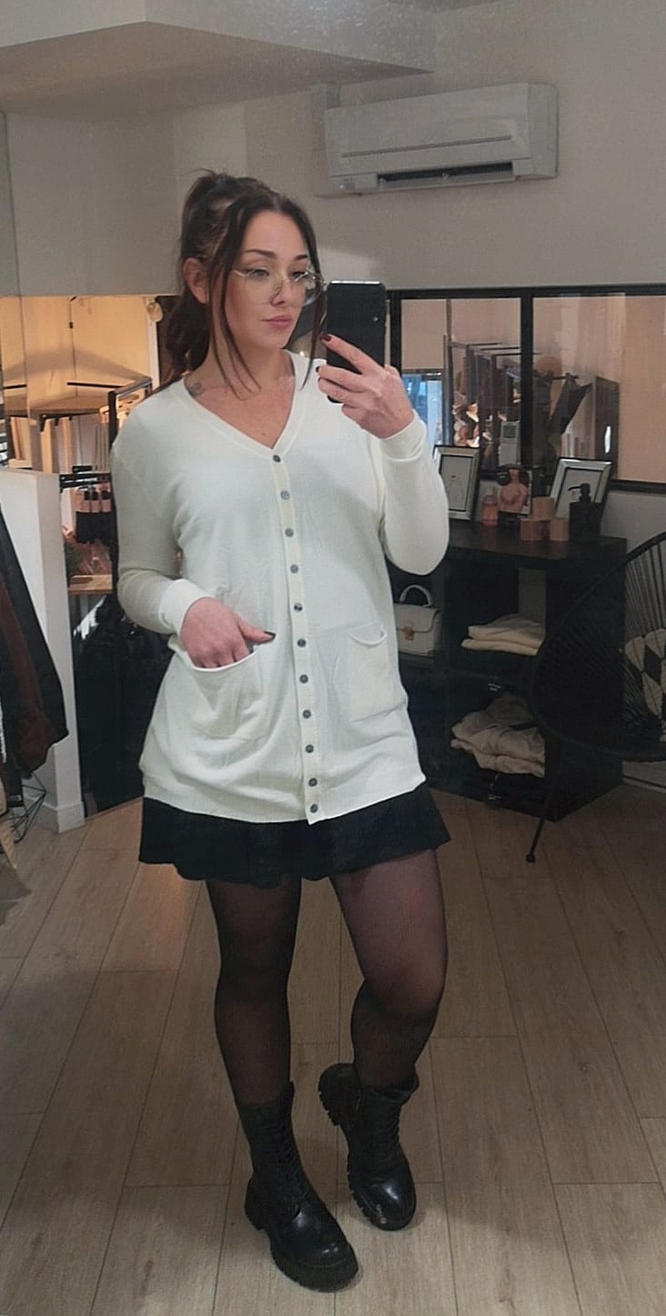 gilet- blanc- cardigan-mode-fashion-mc2- enghien les bains- look-otd-
