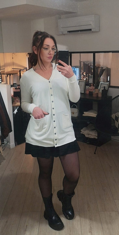 gilet- blanc- cardigan-mode-fashion-mc2- enghien les bains- look-otd-