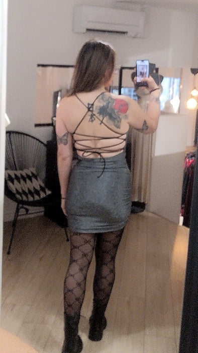 robe- robe de soirée- courte- moulante-sexy- dos nue- brillante-lurex-mode-enghien les bains-boutique-pap-près a porté-femme- dos