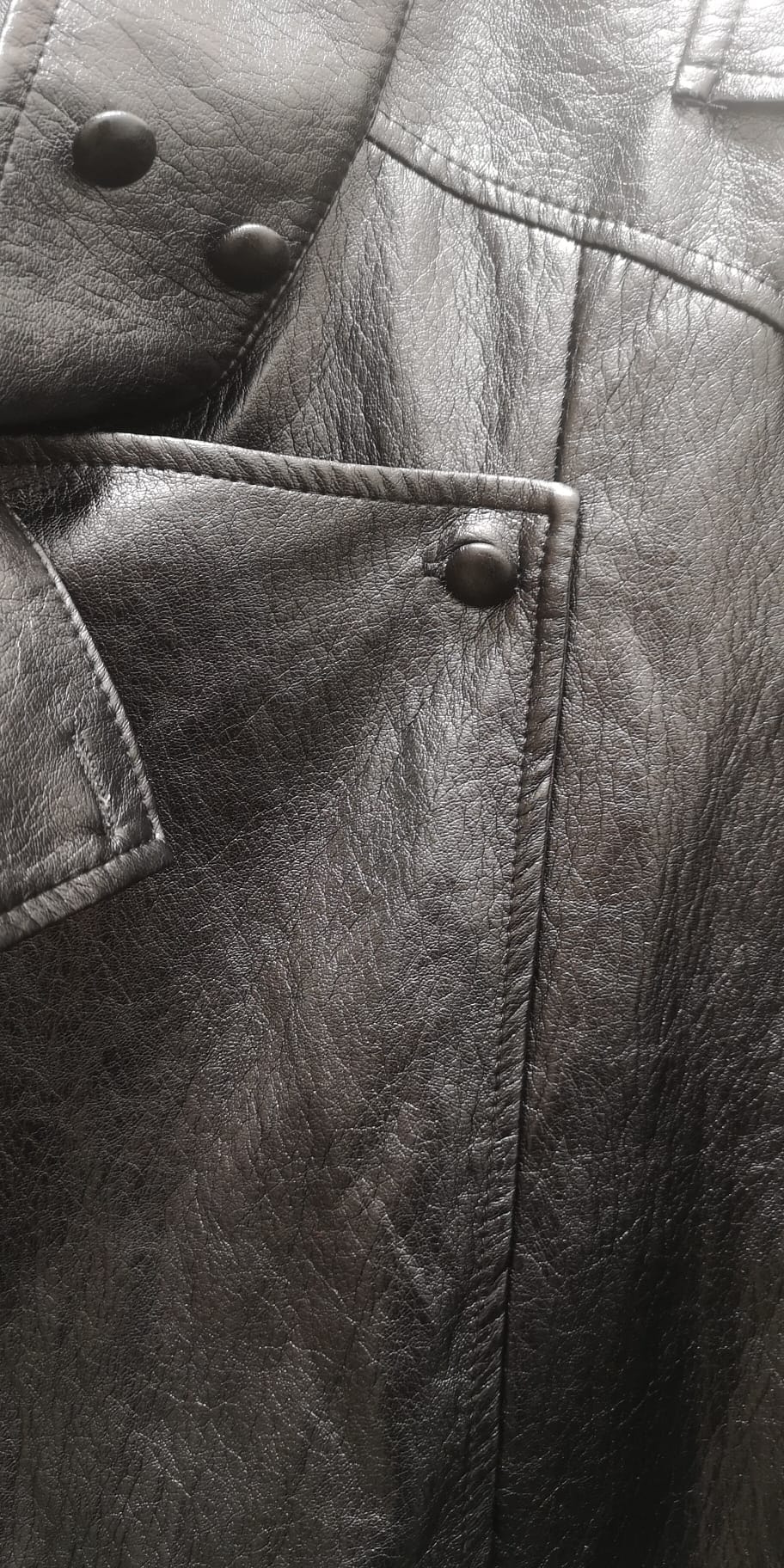 Blouson effet cuir col montant