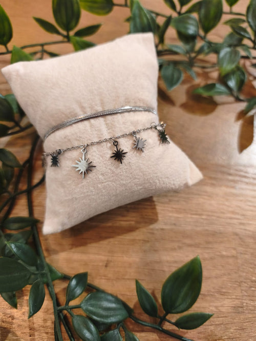 Bracelet flocon argent