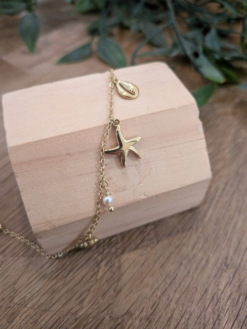 bracelet charm's marins. colorie or
