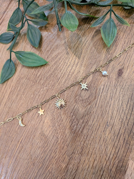 bracelet de cheville charm s estivaux. 