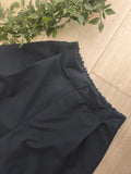 Pantalon large taille haute. colorie Marine. 
