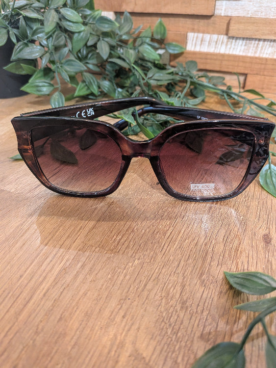 Lunettes de soleil carré en acétate. Colorie écaille. 