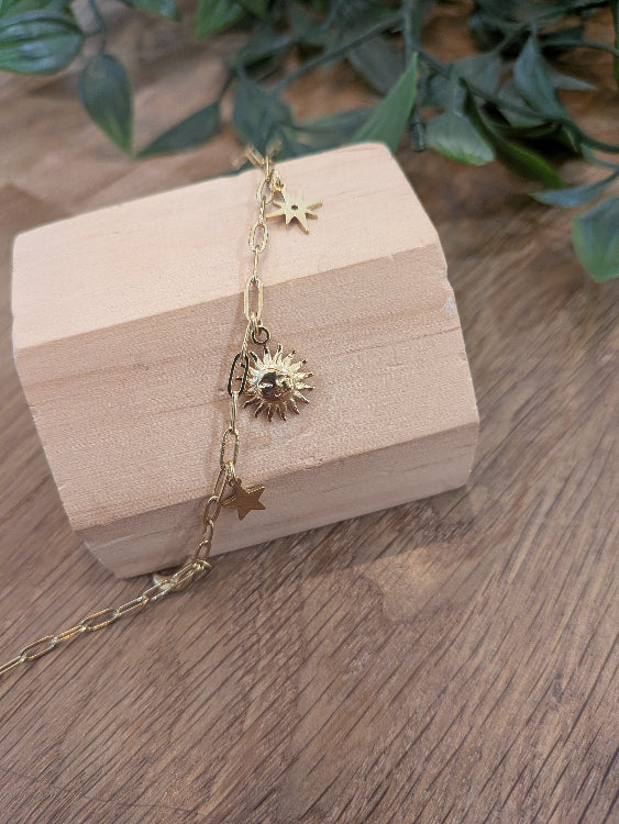 bracelet de cheville charm s estivaux. 
