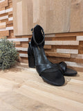 Sandales petits talons colorie noir