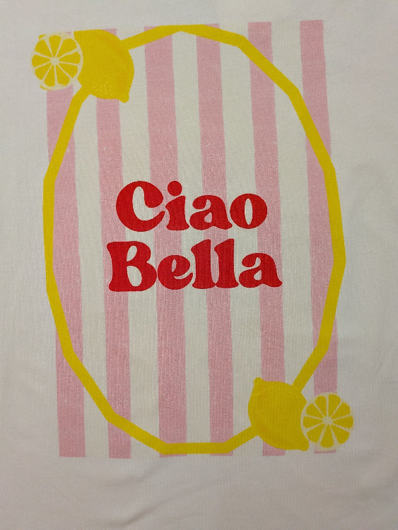 T-shirt Ciao Bella . photo détail impression