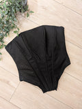 Bustier corset noir . photo a plat devant.