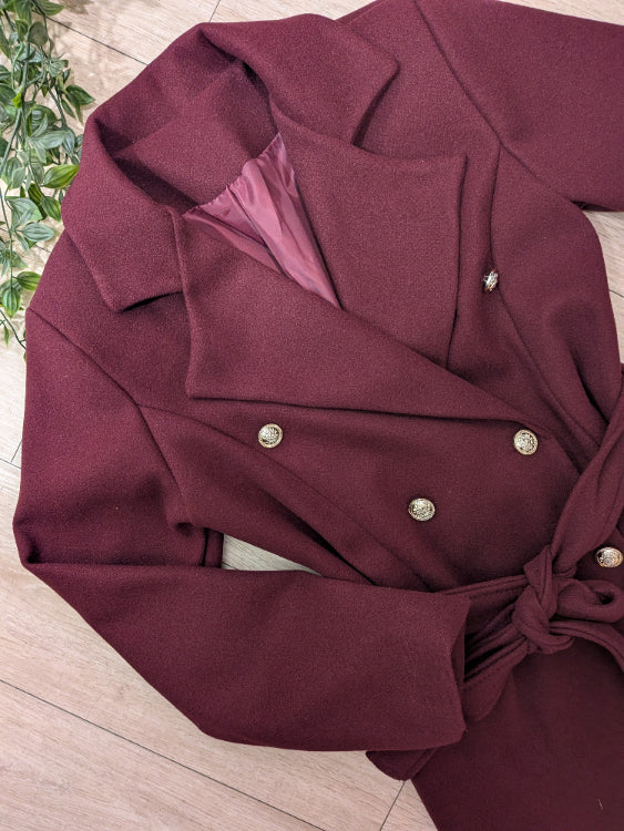 Manteau caban colorie écrue. photo a plat.  