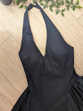 Robe Marylin en popeline de coton marine. Photo a plat. 