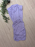 Robe drapé parme. 