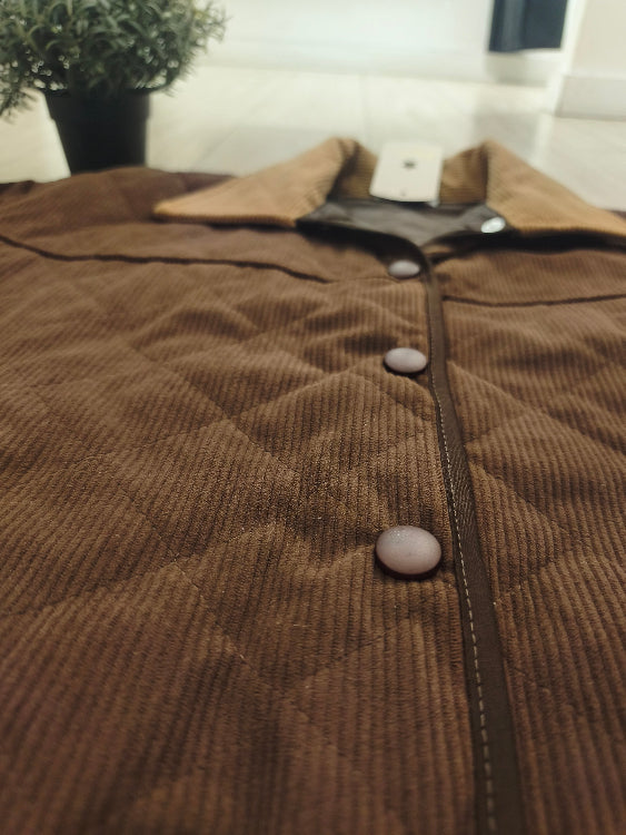 Veste en velours bicolor. 