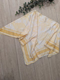 Top foulard imprimé léopard. colorie jaune photo a plat. 