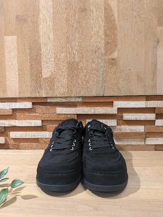 Basket en nubuck fourré colorie noir