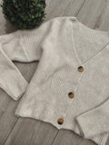 Gilet 3 boutons colorie beige