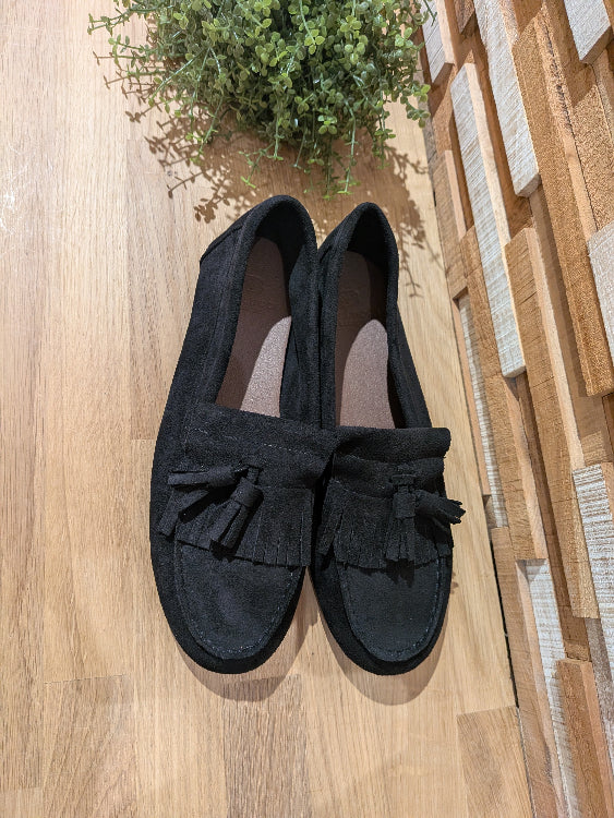 Mocassin en nubuck colories noir 