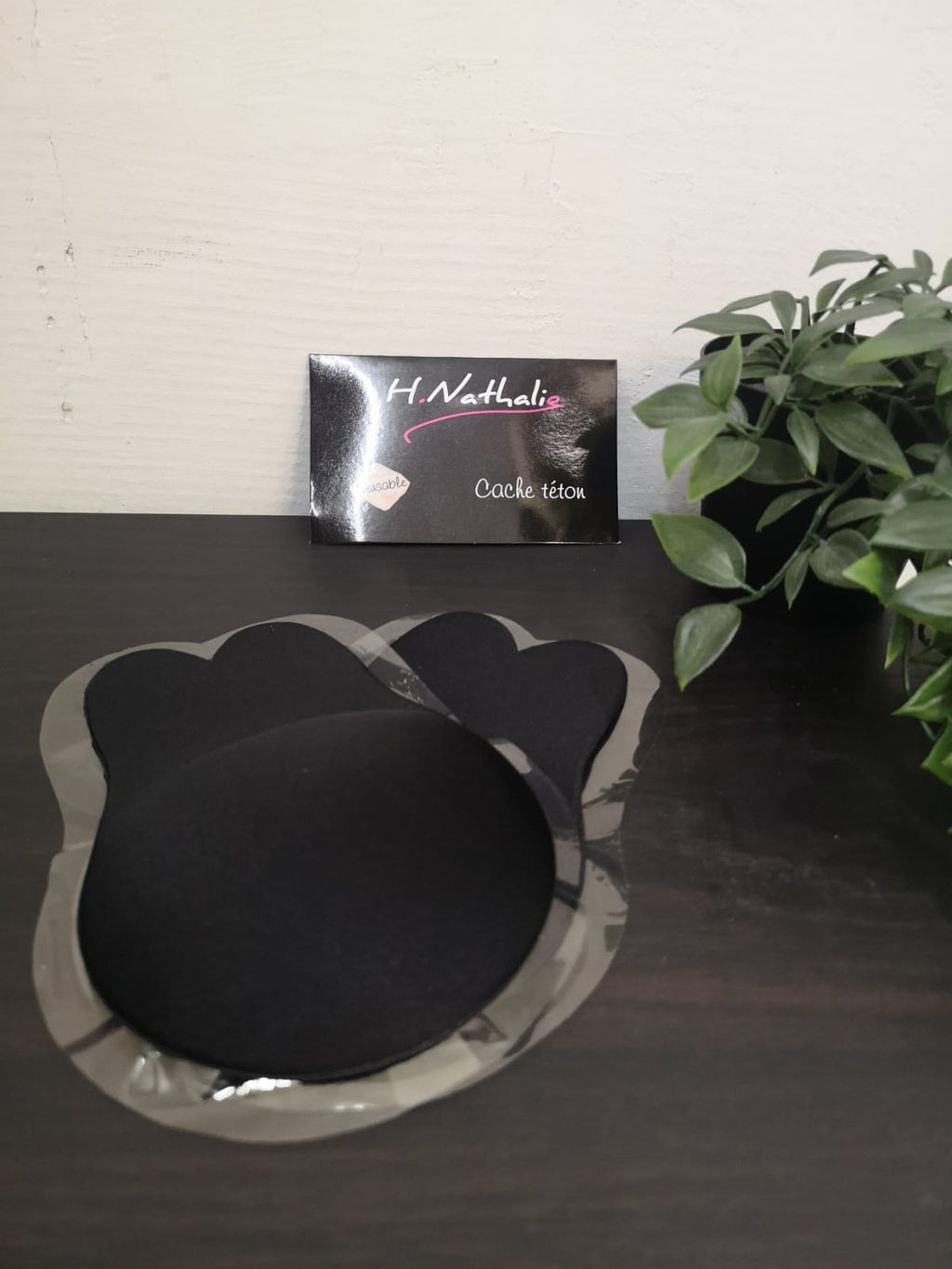 Cache teton adhésif noir