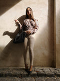 Jean slim beige
