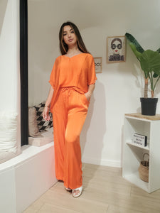 Pantalon fluide satin