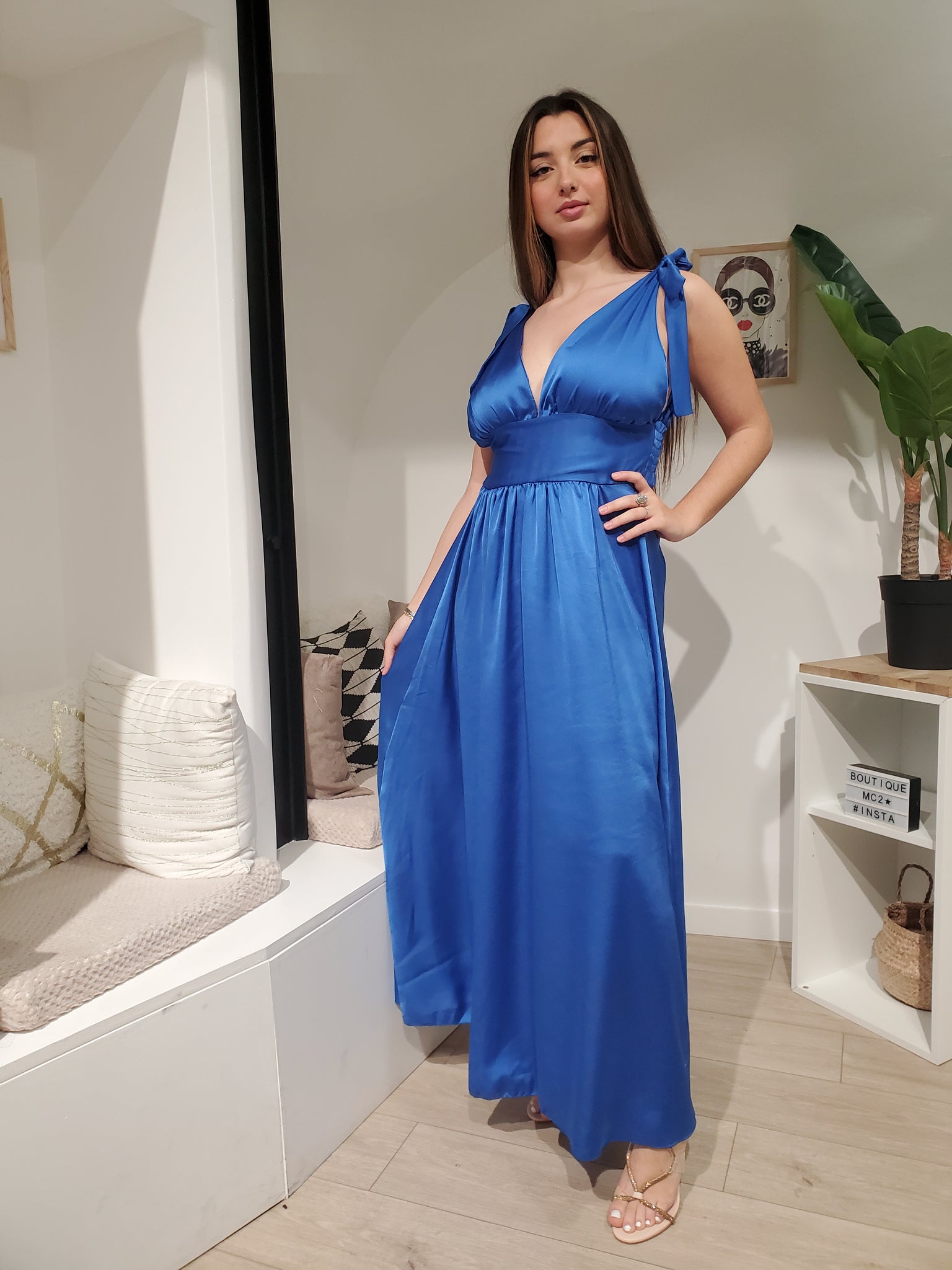 Robe longue satin 2025