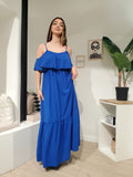 Robe longue manches ouvertes