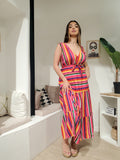 Robe rayure multico
