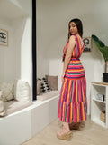 Robe rayure multico