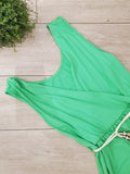 Robe longue ceinture cordon