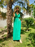 Robe longue ceinture cordon
