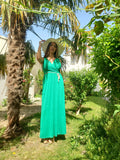Robe longue ceinture cordon