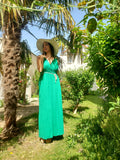 Robe longue ceinture cordon