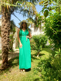 Robe longue ceinture cordon