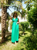 Robe longue ceinture cordon