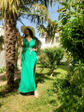 Robe longue ceinture cordon
