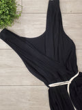 Robe longue ceinture cordon