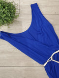 Robe longue ceinture cordon
