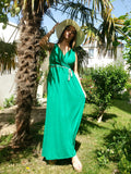 Robe longue ceinture cordon