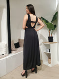 Robe longue ouverture coté