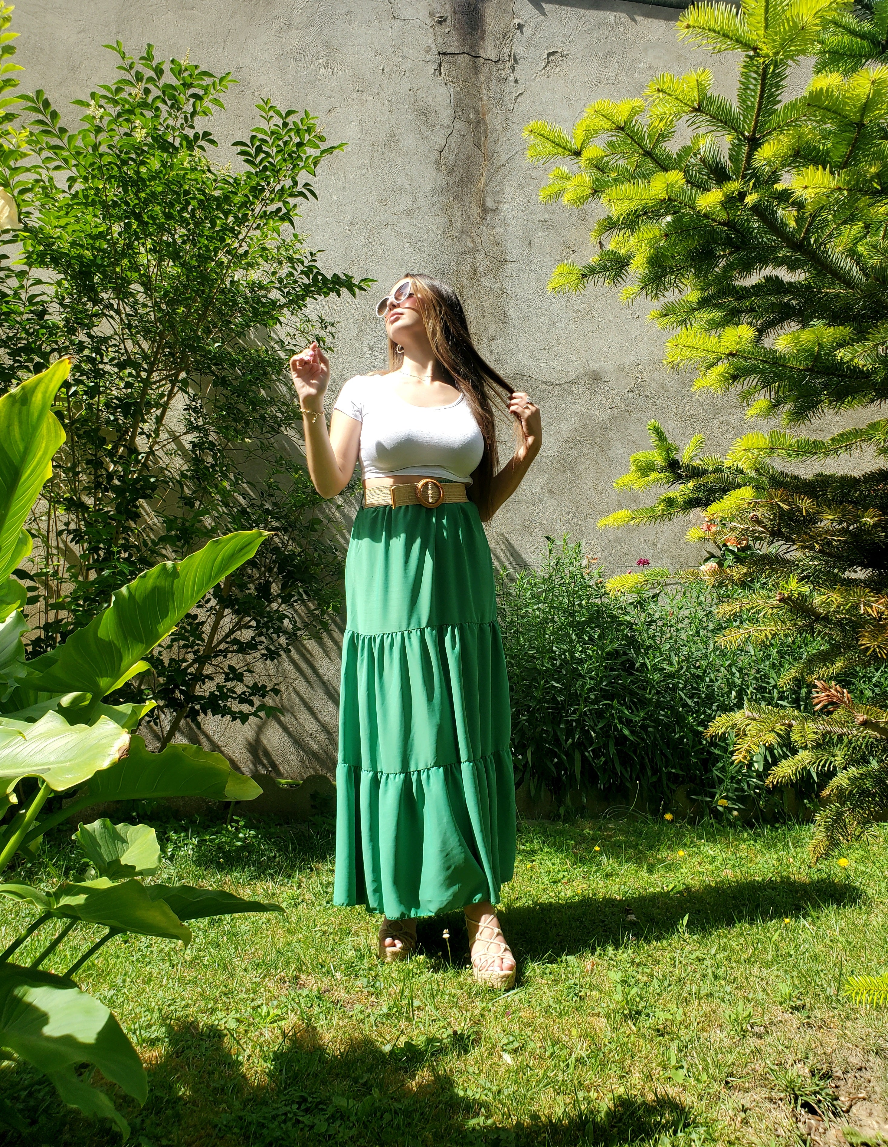 Jupe longue a volant