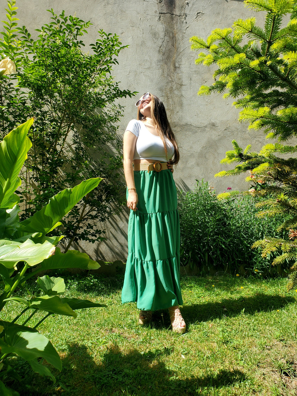 Jupe longue a volant