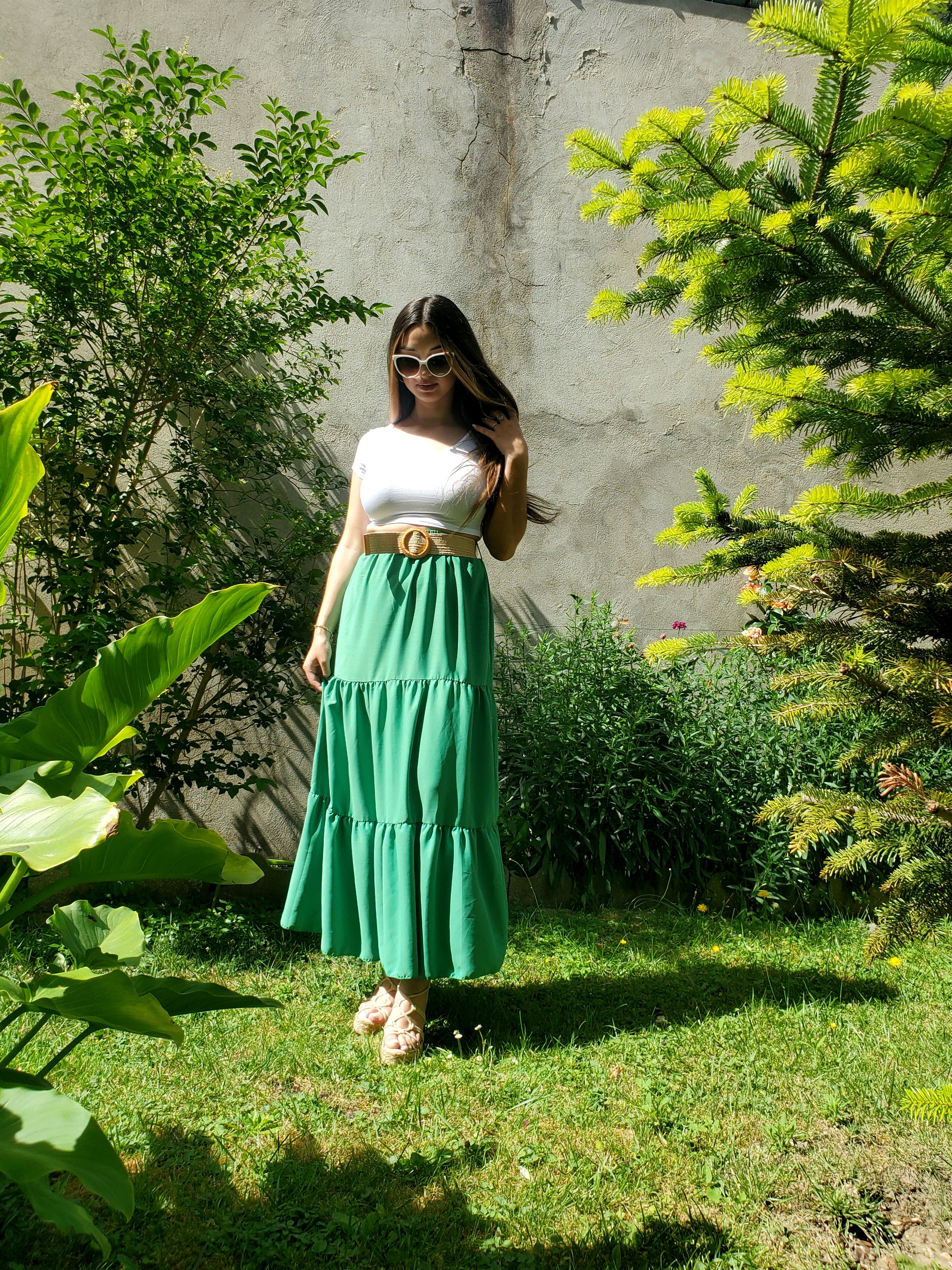 Jupe longue a volant